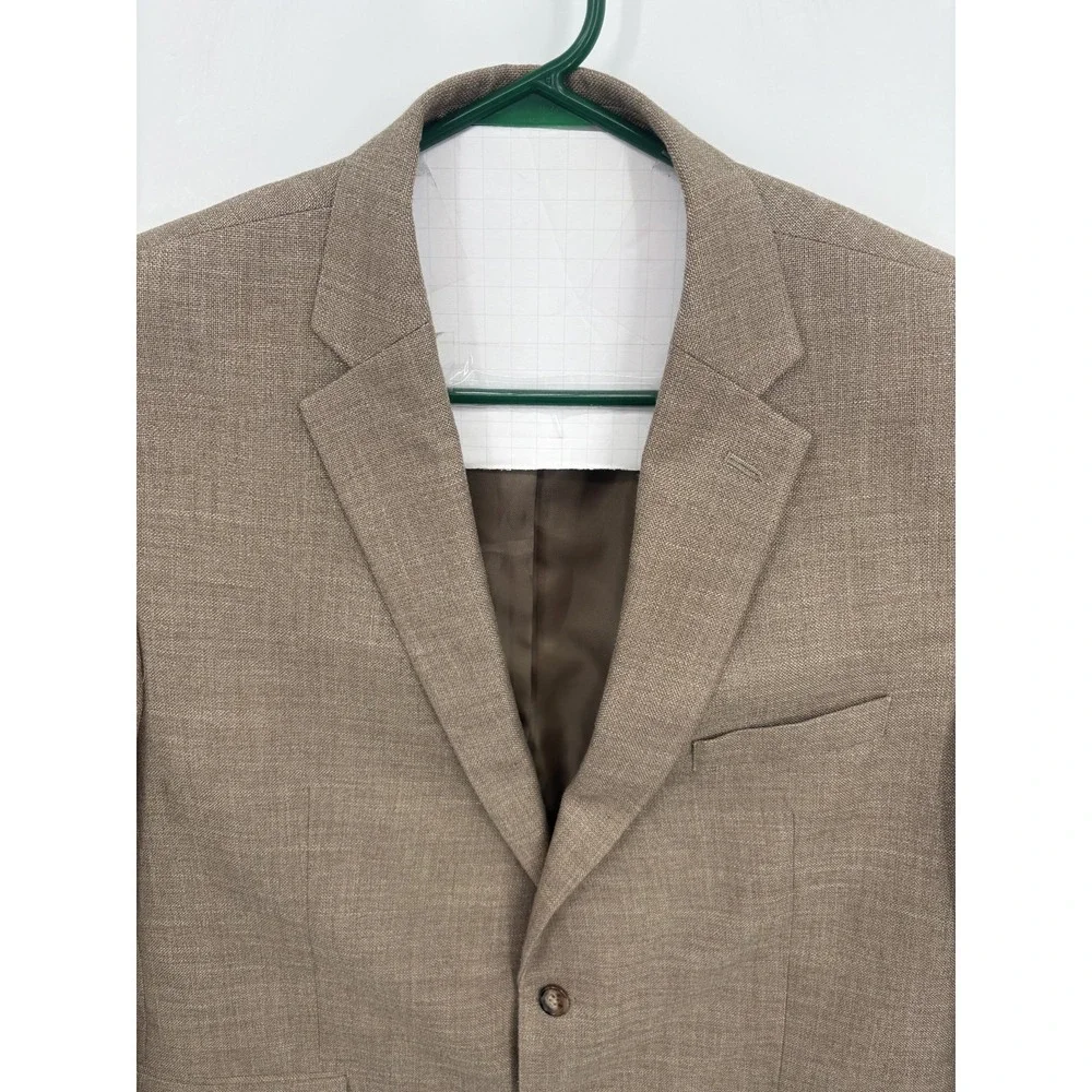 Lauren Ralph Lauren Black Label Men's Rayon Linen Blend Beige Sportcoat, 48 Reg